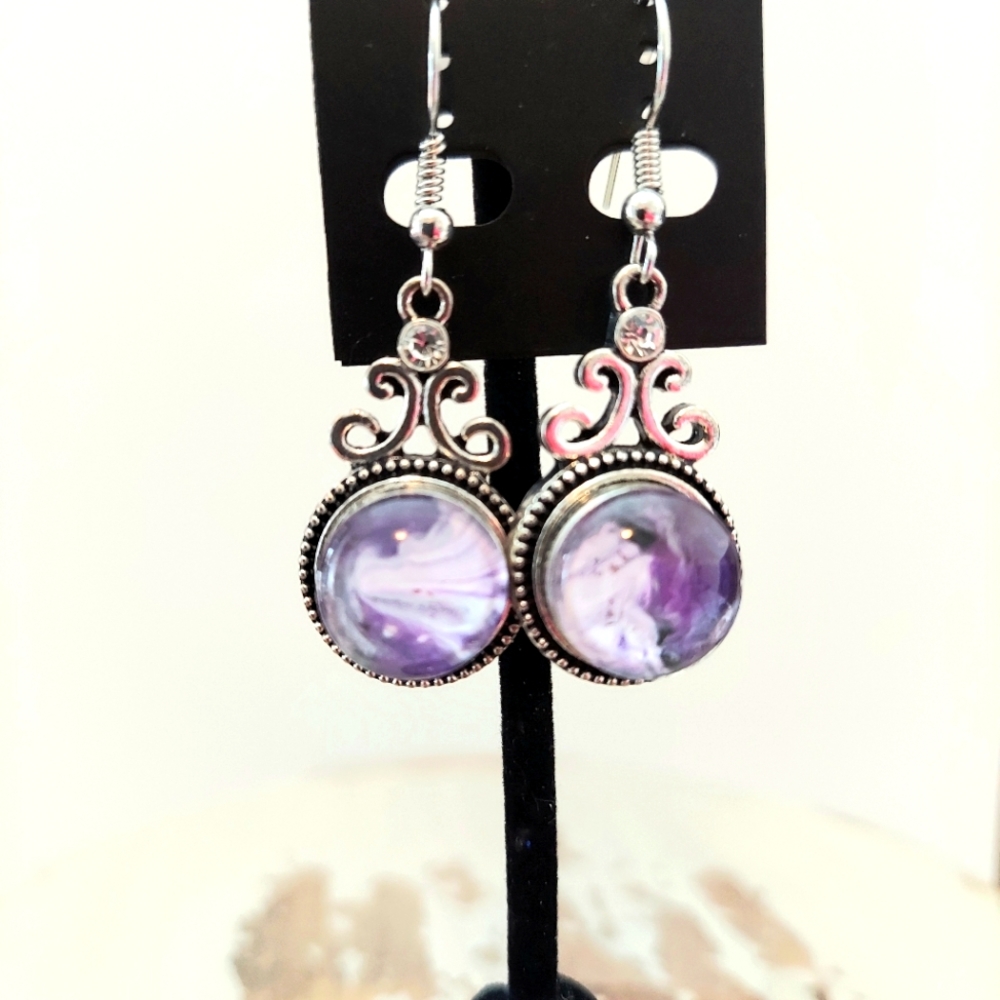 Artisan Pour Painted Snap Earrings